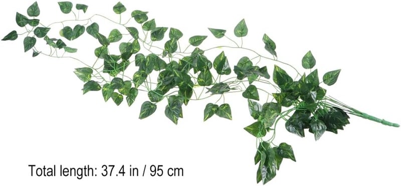 Hemoton Ivy Garland Artificial Hanging Ivy Fake Vine Garland Greenery Garland Indoor Plant Hanging Fake Plants Fake Scindapsus Fake Greenery Vine Plants Faux Plant Sweet Potato Green Dill - Image 2