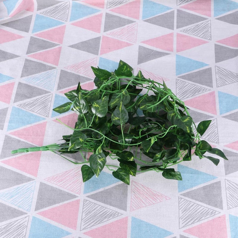 Hemoton Ivy Garland Artificial Hanging Ivy Fake Vine Garland Greenery Garland Indoor Plant Hanging Fake Plants Fake Scindapsus Fake Greenery Vine Plants Faux Plant Sweet Potato Green Dill - Image 4