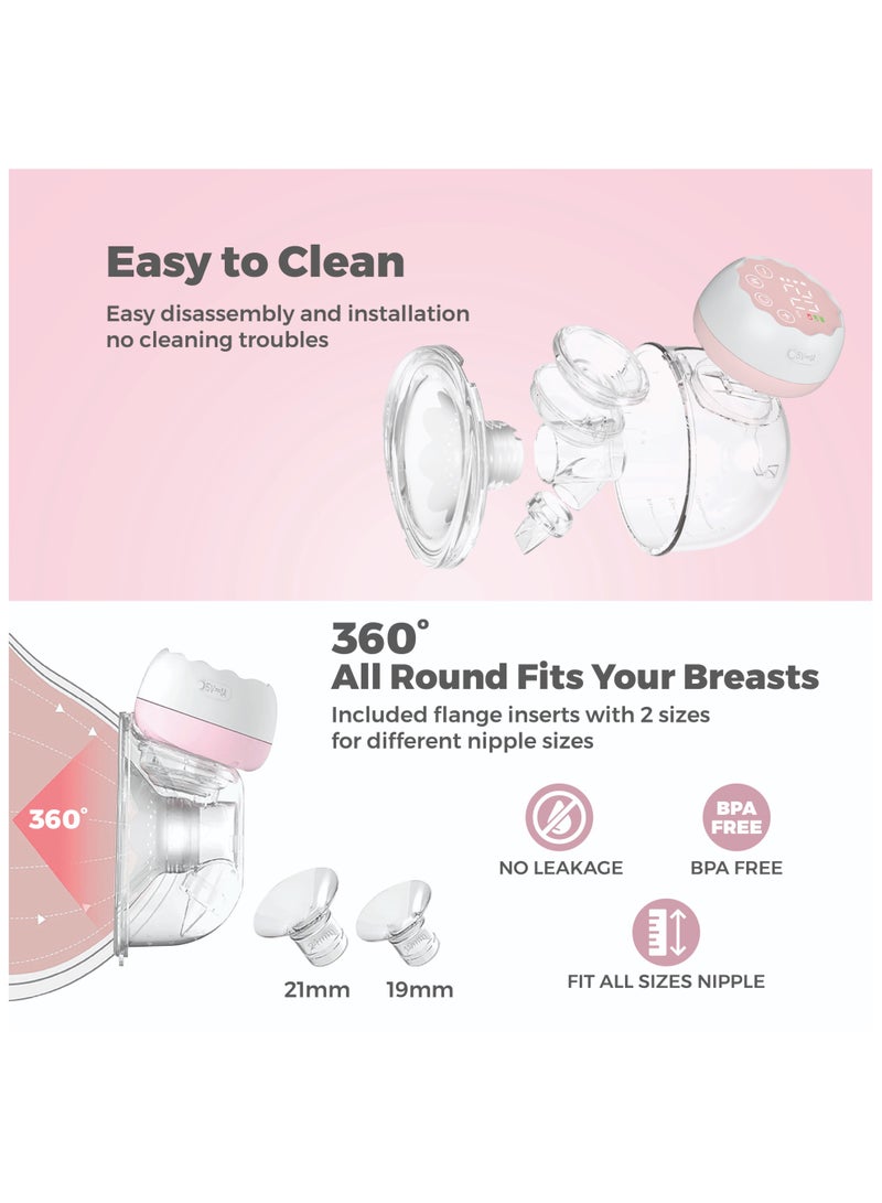 Nurtur Cozi "Flex" Wearable Pump Hands Free Breast Pump,  Express More Milk in Less Time Ultra-Lightweight Wireless Low Noise Double Electric Pump with LCD Display, 150ml - White - Image 2