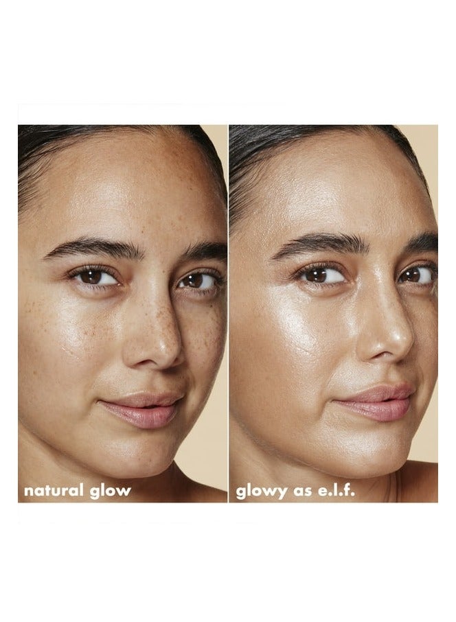 إلف فلتر هالو جلو السائل، معزز للبشرة لإطلالة متوهجة وناعمة، غني بحمض الهيالورونيك، برايمر نباتي 4 متوسط ​​+ باور جريب شفاف 24 مل - Image 2