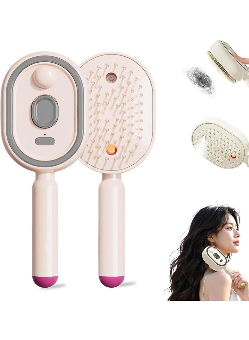 SKT Shiketro Steam Hair Straightener Brush,Rechargeable Detangling Comb with Oil, Measuring Cup - Steam Straightener,for Home Smoothing Curly Thick Straight Wavy Women Girls Travel Everyday - Image 1