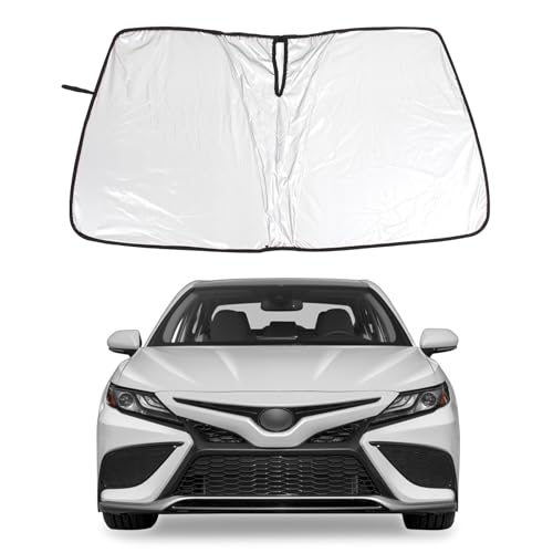 Qiosreui Windshield Sun Shade for Toyota Camry 2018-2023, Front Window Sunshade, Sun Visor Blocker, UV Protector, Heat Shield Keep Your Vehicle Cool, Lightweight & Portable - Image 1