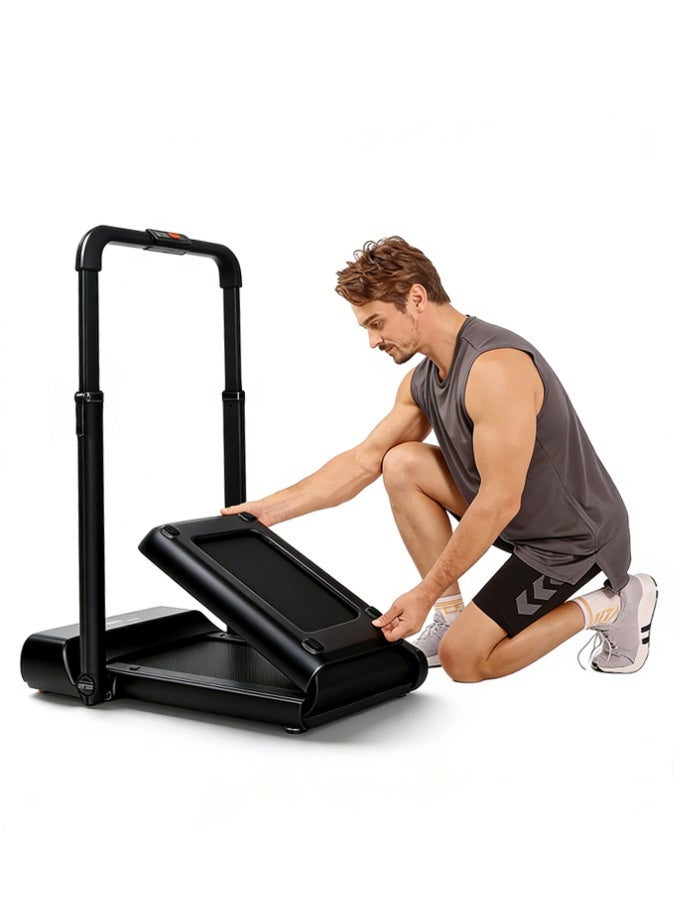 Favarey 2-in-1 Foldable Treadmill for Home, Under Desk Walking Pad with Handrail & Remote Control, 3HP Motor & 150kg Load Compact Small Treadmills, Includes Tablet Holder - Foldable Treadmill Pad for Small Space - Image 2