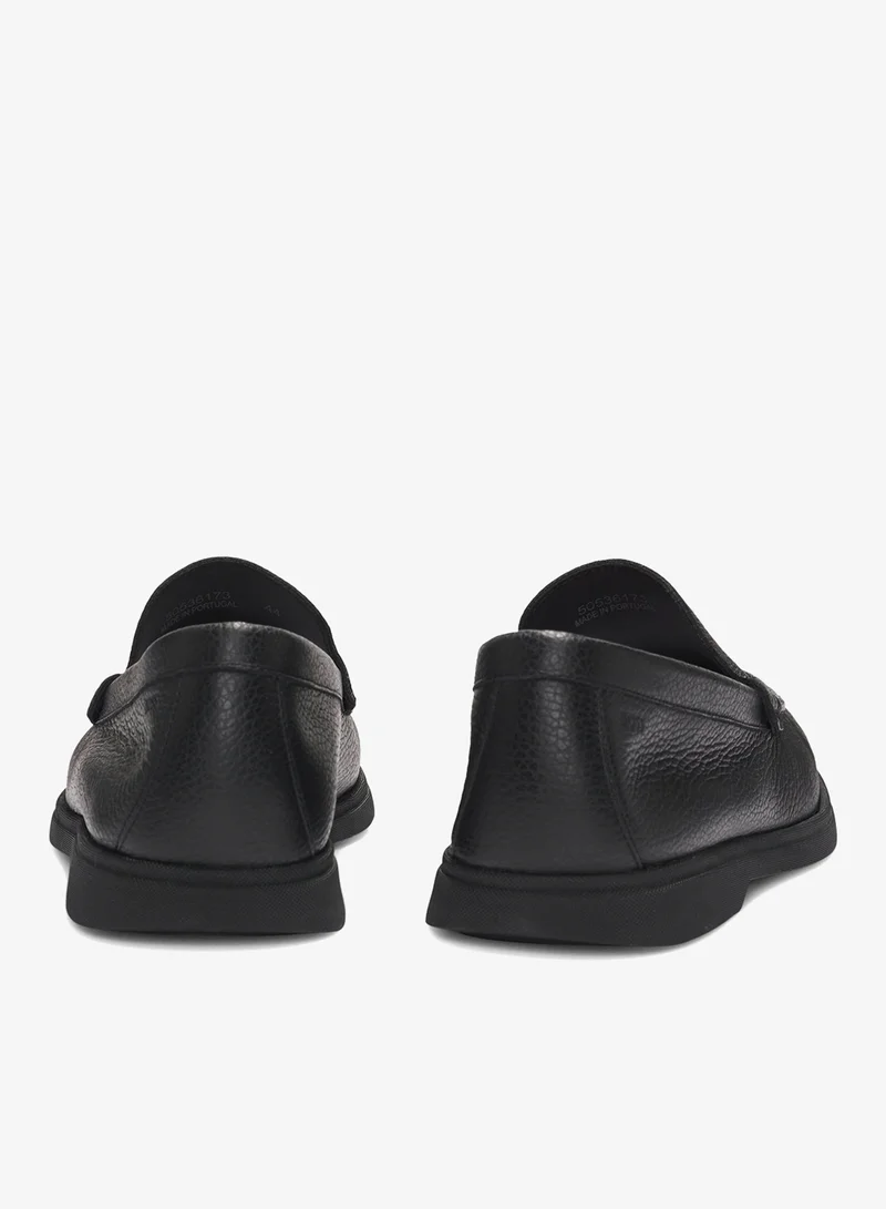 بوس موكاسين جلد مدبوغ بتفاصيل شعار