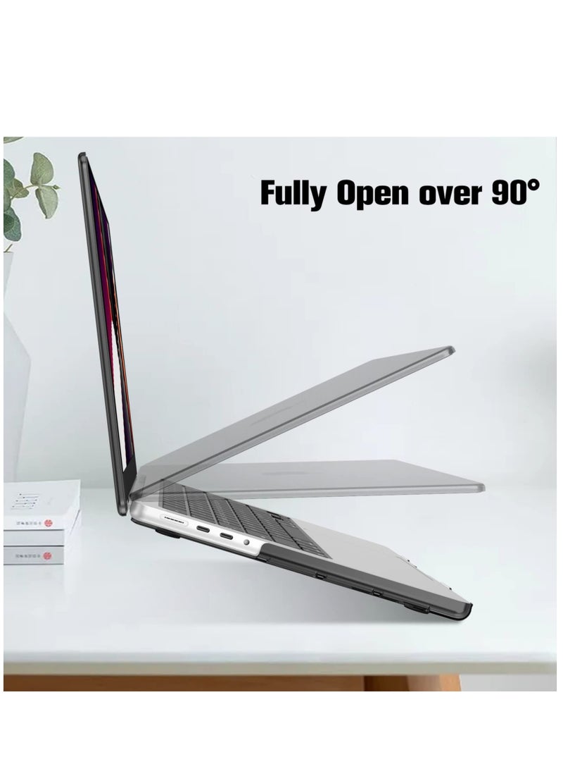 Hard Shell Case Protective Snap On Cover Compatible with MacBook Pro 16 inch Case 2023-2021 Model A2780 A2485 M2 M1 Pro/Max Clip Full Protection Plastic Hard Shell Case (Crystal Black)  - Image 5