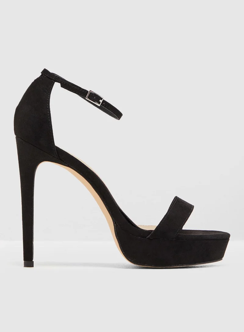 Missguided Simple Strap Platform Sandal