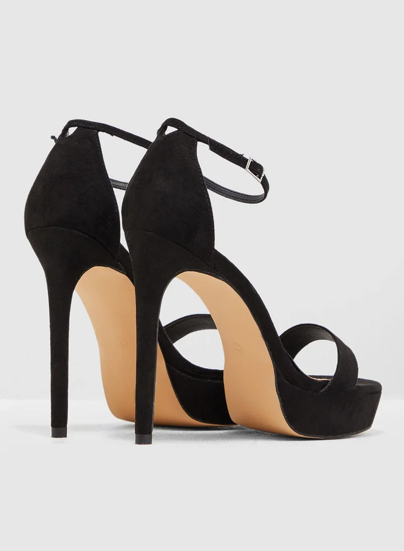 Missguided Simple Strap Platform Sandal