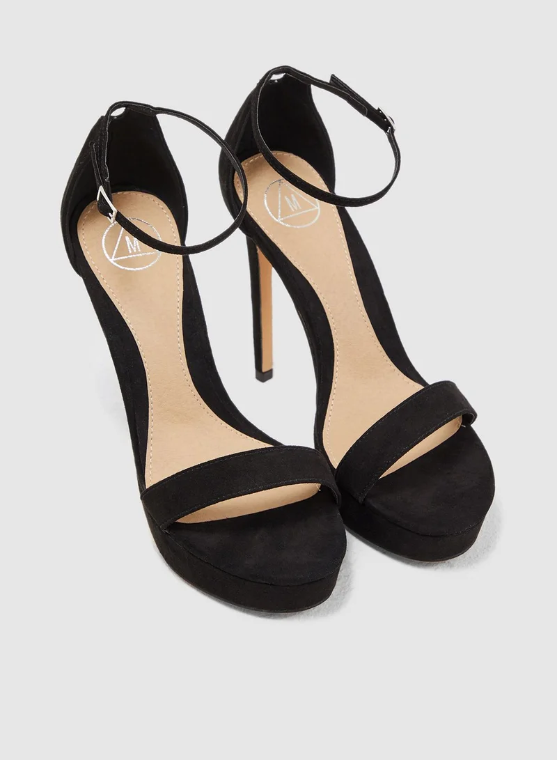Missguided Simple Strap Platform Sandal
