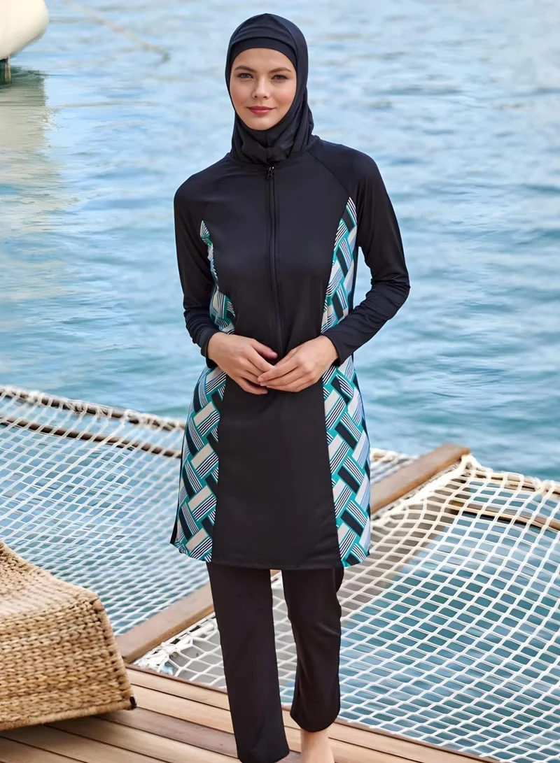 Rivamare  Tayba Burkini 5-Piece Modest Swimwear Set for Women | Best Price UAE