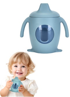 Super ZYouth Baby Silicone Sippy Cup, Baby Training Cup with Handles, Lid and Straw, Baby Snacks Cups, Spill Proof and Non-Slip Sippy Cup for 6-12 Months Babies, 150ml  - Image 1