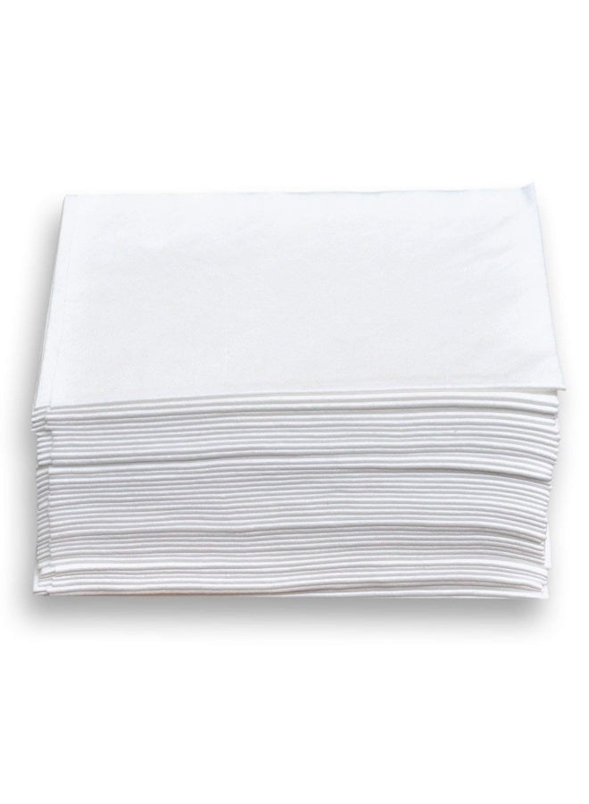 DAVELEN Disposable Large Luxury Towels 50Count Spa and Salon Quality Softness for Guests Clients  Hair Face Body Use  Luxurious Comfort Ecofriendly  Towels Size 315 x 15 white - Image 3