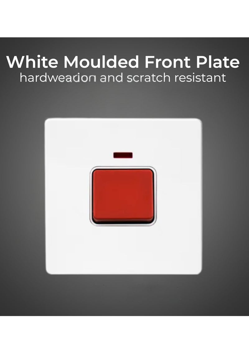 Hi Max High power electric air conditioner switch, Hi Max Electric Button Switch Socket turn on/off Single Intermediate White Plastic, High quality pole switch. - Image 2