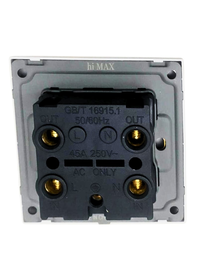 Hi Max High power electric air conditioner switch, Hi Max Electric Button Switch Socket turn on/off Single Intermediate White Plastic, High quality pole switch. - Image 3