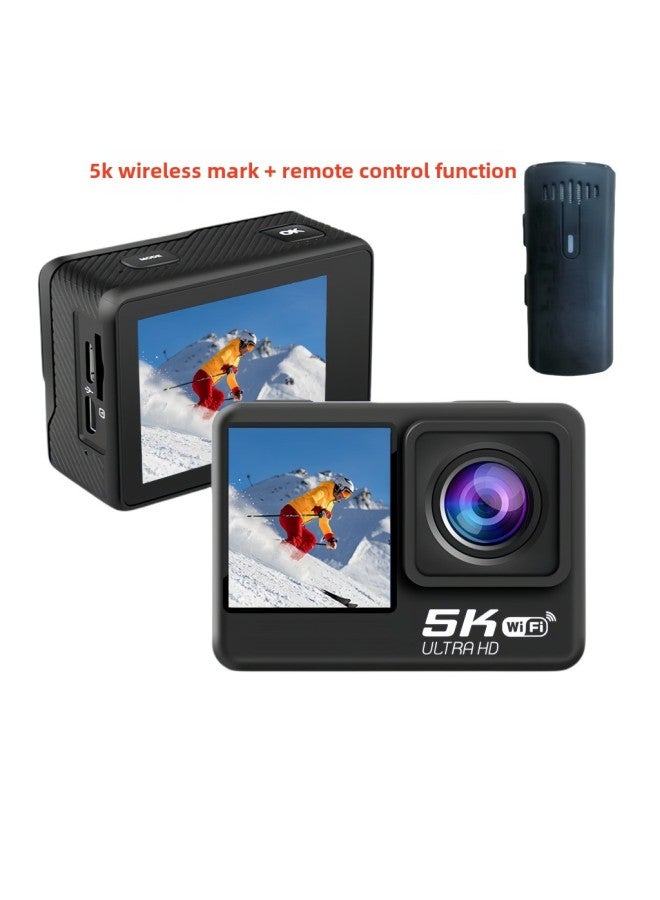 Dual Screen 4K HD Sports Camera 5K Outdoor Waterproof Camera Riding EIS Anti-shake Special Action Cam-Color:4K (V3 + IMX179D Non-touch Single Screen)  - Image 2