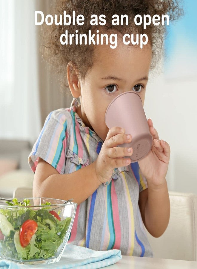 haakaa Jolly Hippo Baby Straw Cup, Food Grade Silicone Baby Training Sippy Cups for Infant 6+ months, BPA Free First Open Cup & Snack Container for Toddlers, 5oz (Blush) - Image 5