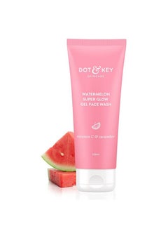 Dot & Key Watermelon Super Glow Gel Face Wash With Vitamin C & Cucumber; Face Wash For Glowing Skin Pigmentation And Dark Spot Reduction Normal Combination & Oily Skin; 100Ml  - Image 2