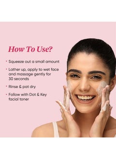 Dot & Key Watermelon Super Glow Gel Face Wash With Vitamin C & Cucumber; Face Wash For Glowing Skin Pigmentation And Dark Spot Reduction Normal Combination & Oily Skin; 100Ml  - Image 5
