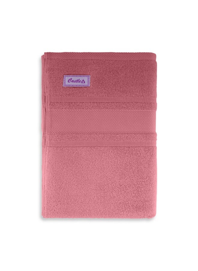 BYFT Home Castle (Pink) Premium Cotton Bath Sheet (90 X 180 Cm-Set Of 1) Highly Absorbent, High Quality Bath Linen With Diamond Dobby 550 Gsm - Image 5