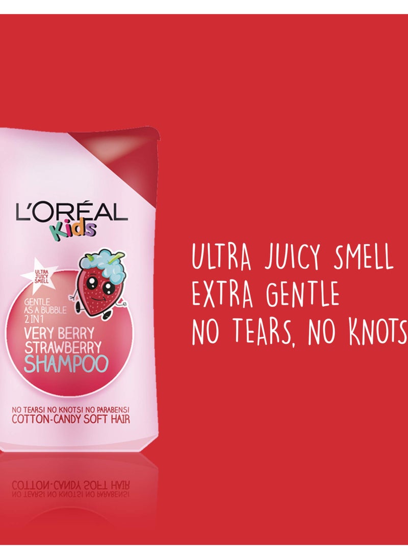 L'OREAL PARIS - Loreal Paris Kids 2-In-1 Very Berry Strawberry Shampoo 250ml - Image 1