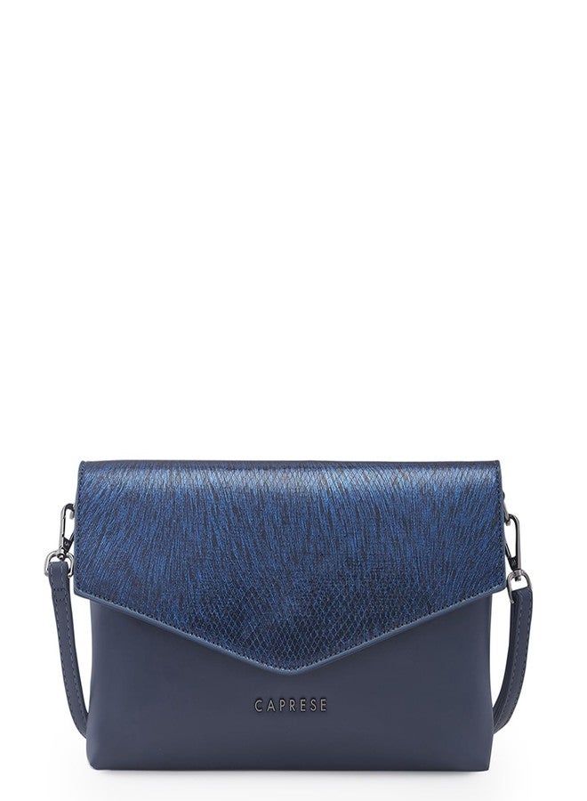 Caprese Ava Clutch, Large | Versatile Clutch for Women with Adjustable & Detachable Straps & Secure Zip Closure | Stylish Shoulder Bag | Perfect for Parties, Weddings & Special Occasions (Navy) - Image 1