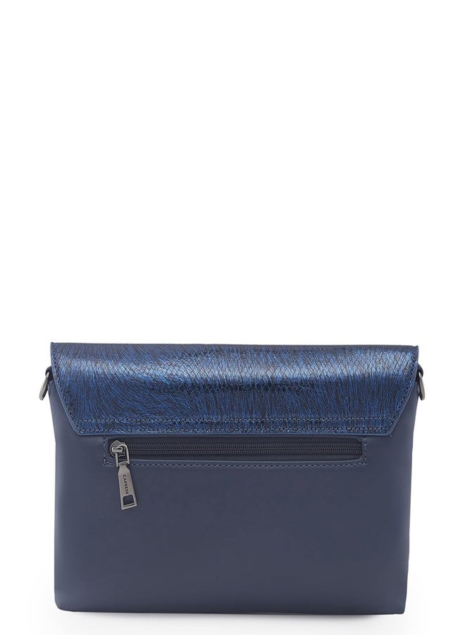 Caprese Ava Clutch, Large | Versatile Clutch for Women with Adjustable & Detachable Straps & Secure Zip Closure | Stylish Shoulder Bag | Perfect for Parties, Weddings & Special Occasions (Navy) - Image 5