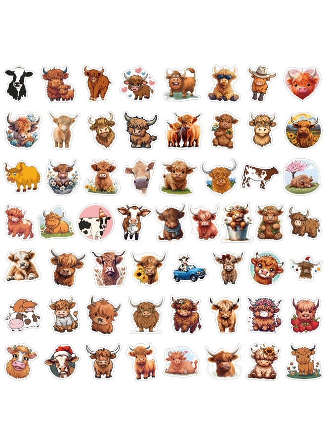 NIBEMINENT 110 Pcs Cartoon COW Deco Kit Waterproof Stickers, High Definition Printing Bright Colors, Suitable for Laptop Skateboard Luggage Water Bottle Guitar DIY - Image 3