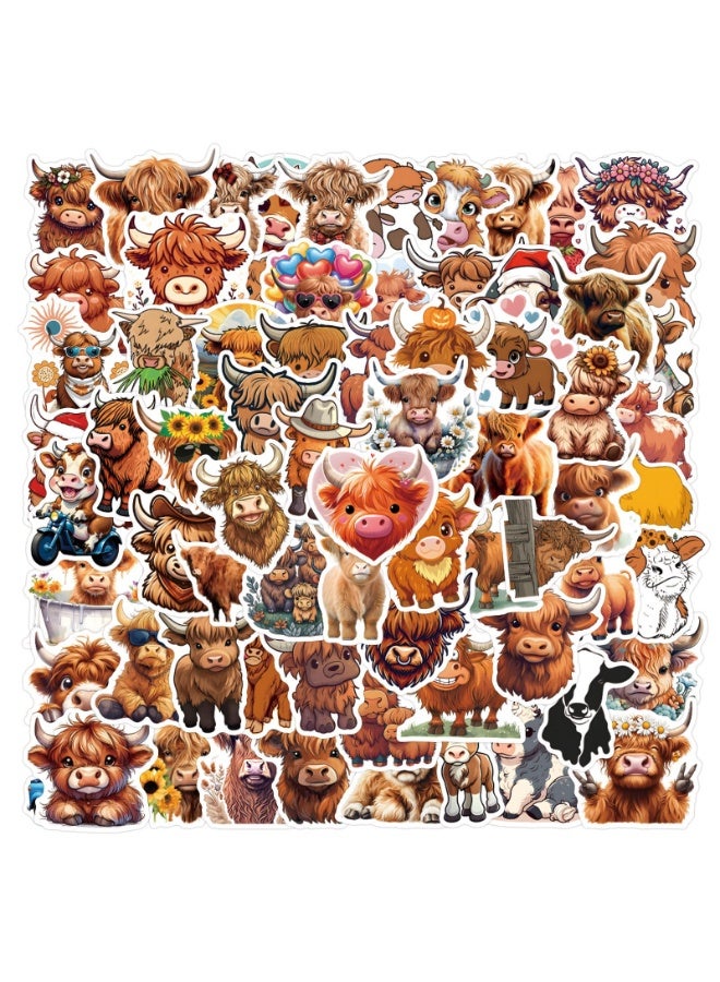 NIBEMINENT 110 Pcs Cartoon COW Deco Kit Waterproof Stickers, High Definition Printing Bright Colors, Suitable for Laptop Skateboard Luggage Water Bottle Guitar DIY - Image 2