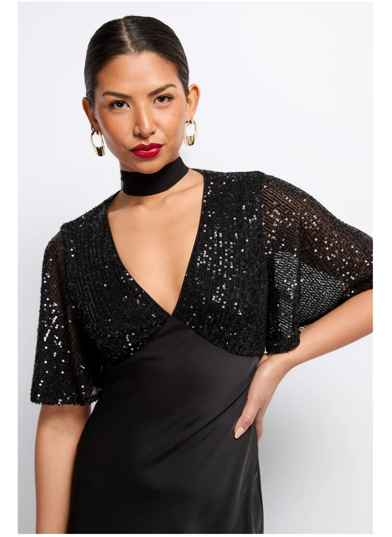 Little Mistress Embellished Midaxi Dress