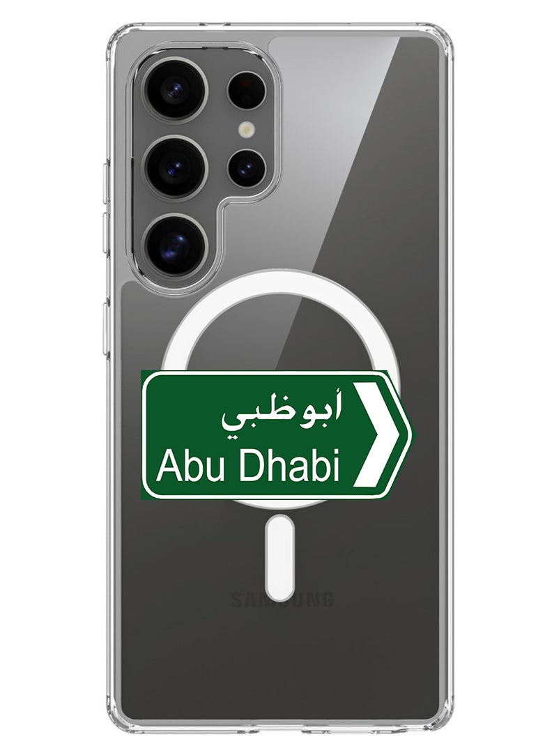 Theodor Magnetic Case for Samsung Galaxy S25 Ultra 6.9-inch Compatible with MagSafe Wireless Charging, Shockproof Phone Bumper Cover abudhabi sign board - Image 1