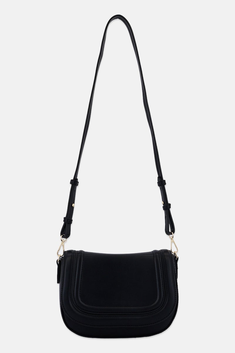 Deezee Women Brand Logo Cross Body Bag, Black - Image 1