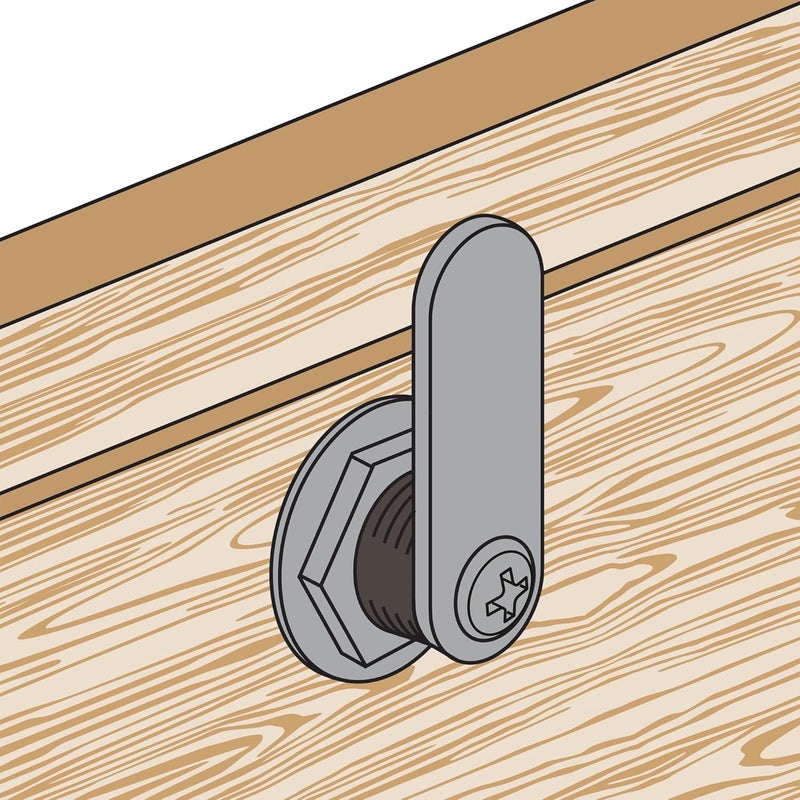 Defender Security U 9945KA Keyed Alike Drawer and Cabinet Lock - Durable Diecast Stainless Steel for Secure Storage - Image 3