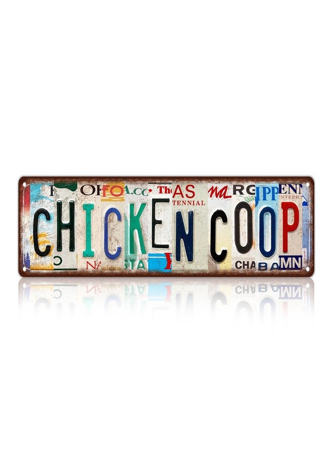 MTsigns Vintage Chicken Coop Metal Tin Signs Street Signs Home Farmhouse Wall Decor Accessories 16 x 4 Inches - Image 1