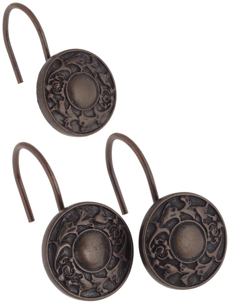 Carnation Home Fashions Carnation Home Fashions Regency Ceramic Resin Shower Curtain Hook Oil Rubbed Bronze 