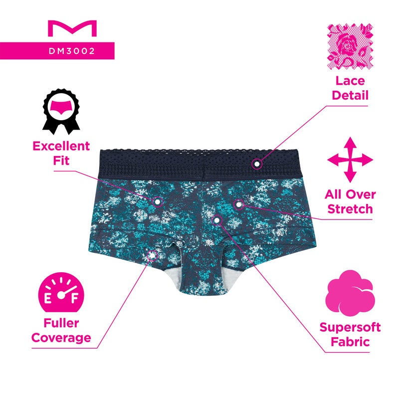 Maidenform Women's Underwear Boy Shorts Pack, 3-Pack, Stretch Cotton Underwear Women Pack, Comfy Boy short Panties for Women - Image 5