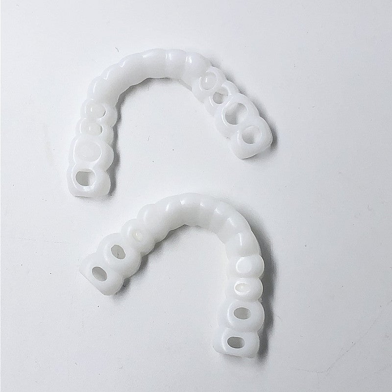 Upper And Lower Teeth Artificial Braces Whitening Set Second Generation Silicone Artificial Teeth Denture Set Sap On Smie - Image 1