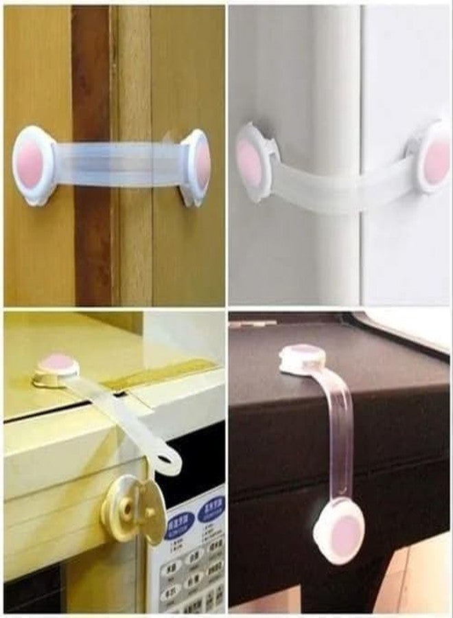 DTR Creation Baby Safety Flexible Door & Cabinet Locks - 6-Pack Childproof Latches with Strong Adhesive for Drawer, Cupboard, Fridge, Oven, Closet & Pantry (Random Color) - Image 3