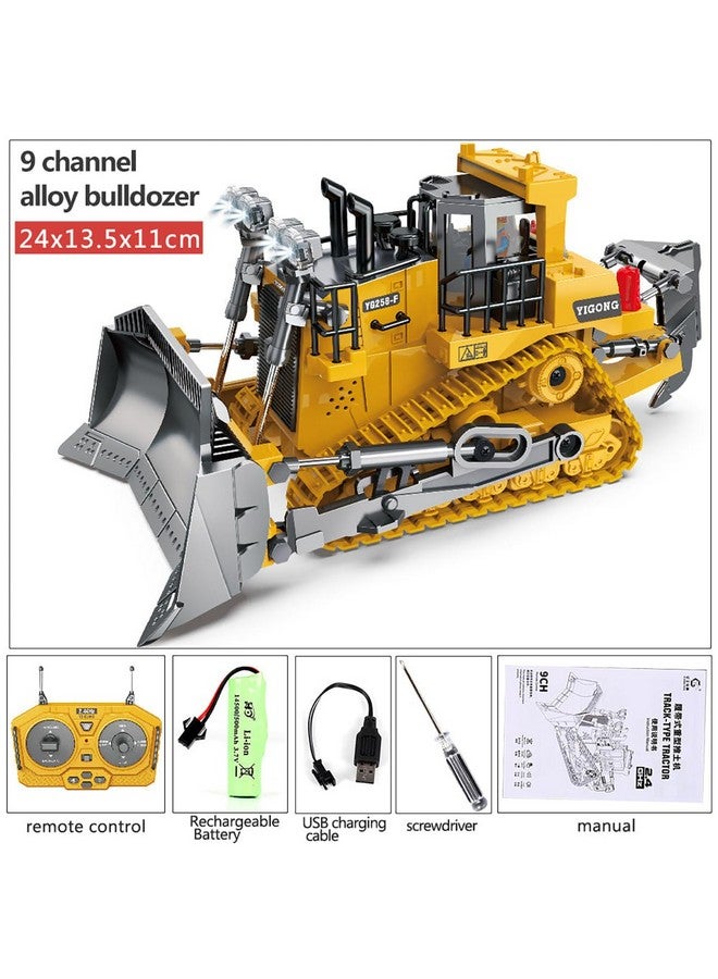 Magicwand 1:18 Scale Die-Cast 9 Channel Multi-Directional Bulldozer with Working Headlights Lights & Sound for Kids【Mustard】【Pack of 1】 - Image 2