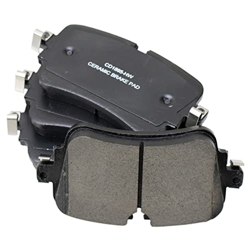 TRQ Rear Brake Pads Ceramic Compatible with 2019-2020 Audi A8 Quattro 2019 e-tron Quattro 2017-2020 Q7 Q8 - Image 3