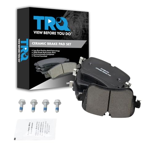 TRQ Rear Brake Pads Ceramic Compatible with 2019-2020 Audi A8 Quattro 2019 e-tron Quattro 2017-2020 Q7 Q8 - Image 2