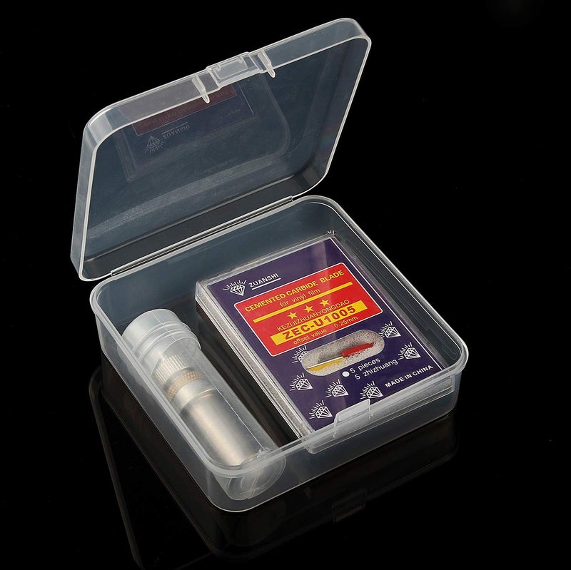 ADVcer 15pcs 30/45 / 60 Degree Vinyl Cutter Blades with Cut Blade Holder - All Purpose for GCC Vinyl Film Cutter Plotter Cutting Machines (ZEC-U1005, Dia. 2.0 mm, Offset Value 0.25mm) - Image 4