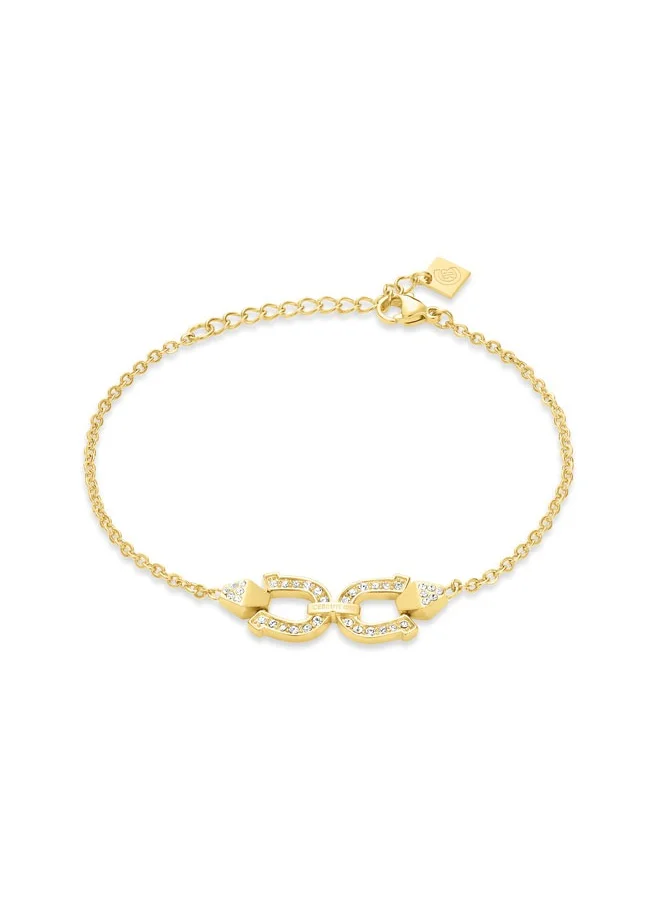 CERRUTI 1881 Gabriella Gold Plated Bracelet for Women with Crystals Charms