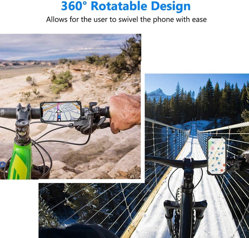 Talent 360 Degree Bike Phone Mount, Motorcycle Phone Mount, Anti Shake Silicone Bicycle Phone Holder, Universal Handlebar Holder for iPhone 11 Pro Max/X/XS MAX/XR/8/8 Plus, Samsung S20/S10/S10e - Image 4