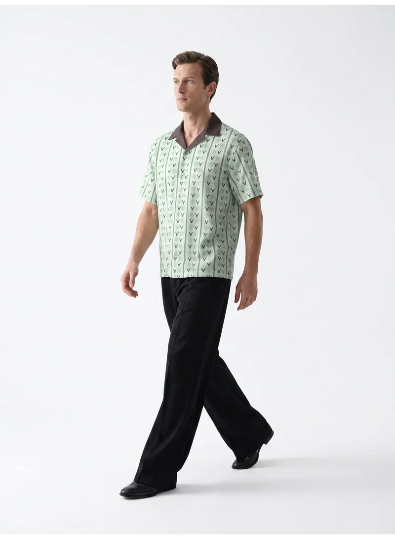 Tezhhomayaa The "Shower Of Forms" Cuban Collared Shirt