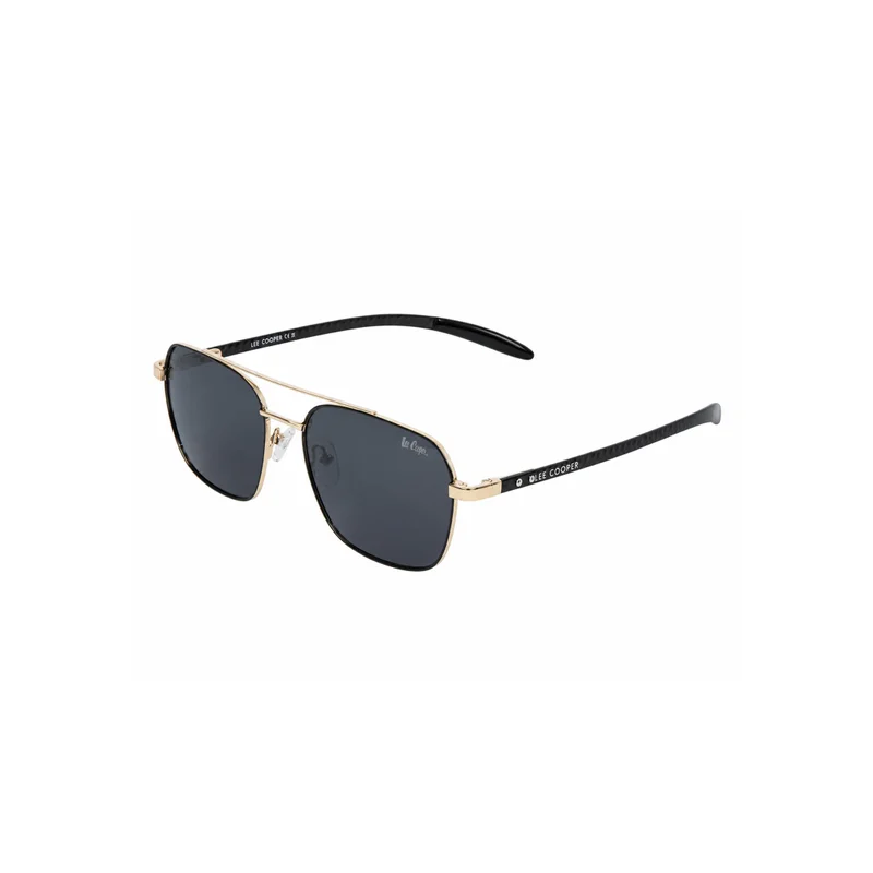 Polarized Sunglasses Black Frame Gradient Grey Mirror Lens 56mm  - LCM10822C1