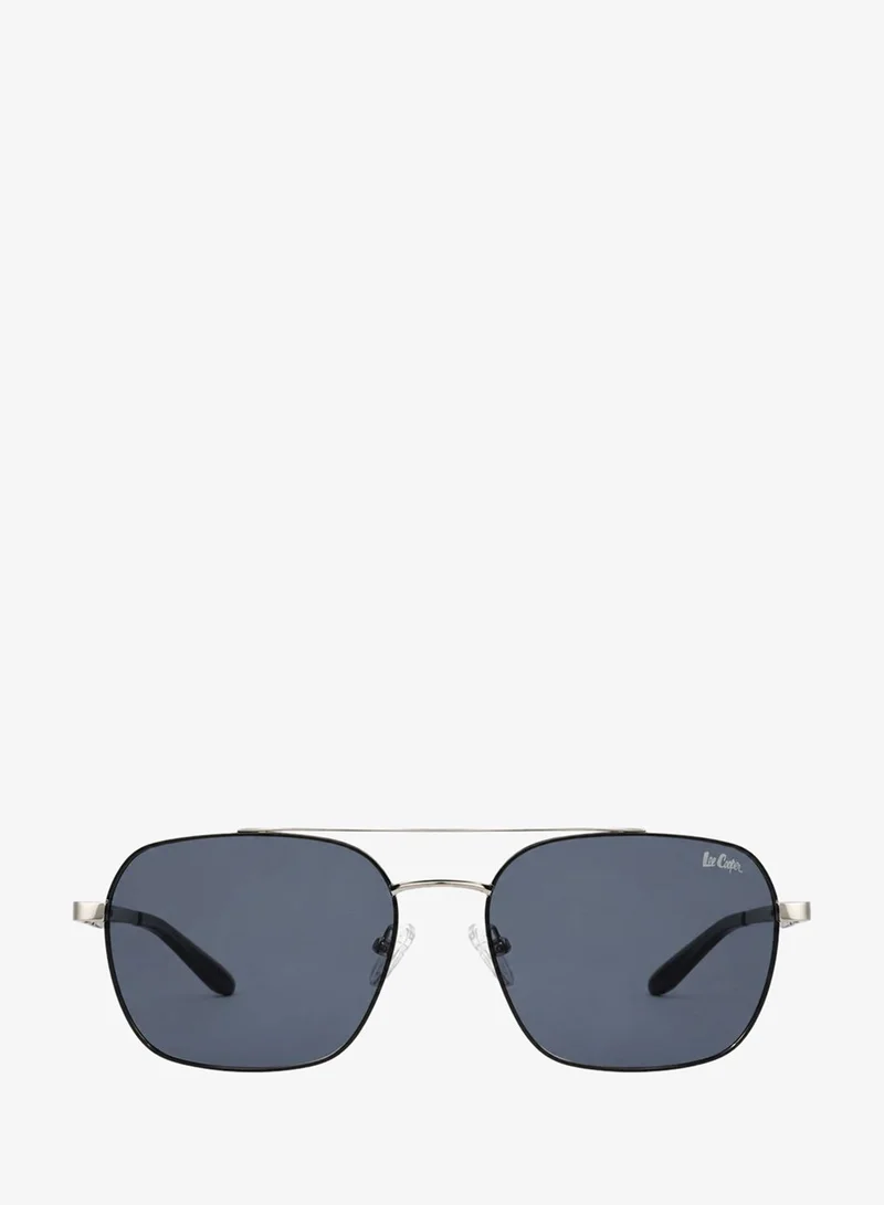 لي كوبر Polarized Sunglasses Black Frame Gradient Grey Mirror Lens 56mm  - LCM10822C1