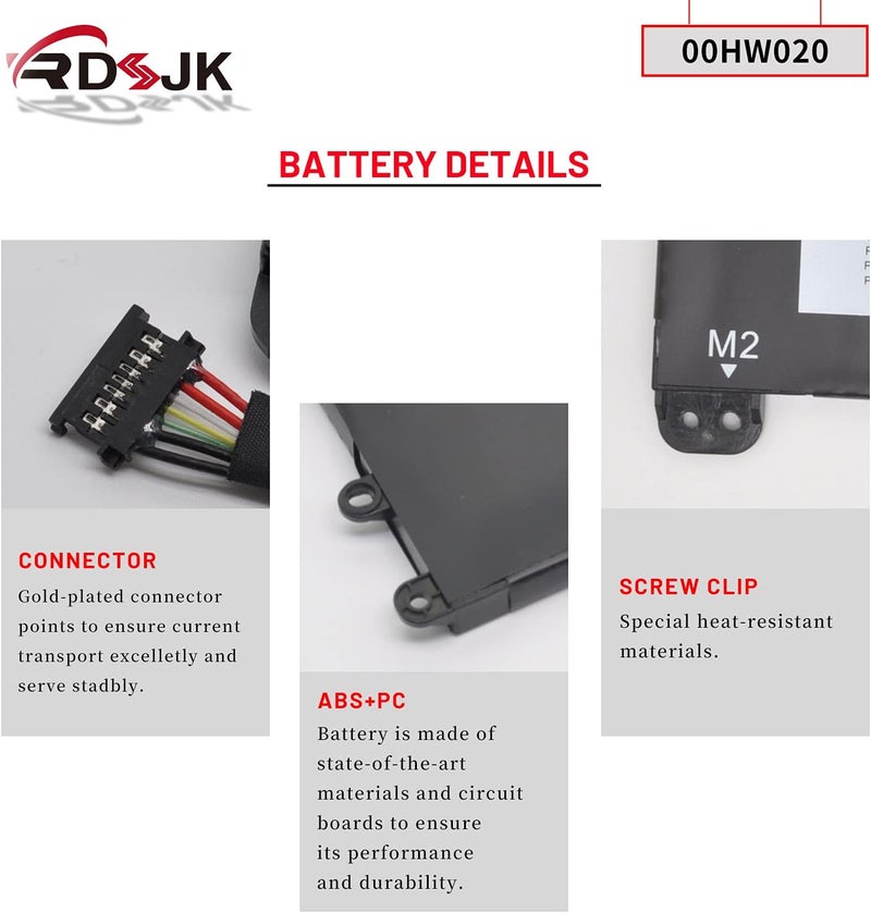 00HW020 00HW021 SB10F46458 SB10F46459 Laptop Battery for Lenovo ThinkPad Yoga 460 20EL 20EM Yoga P40 20GQ 20GR 20FY 20G 20G0 S3 Yoga 14 20DM Series 11.4V 53Wh - Image 5