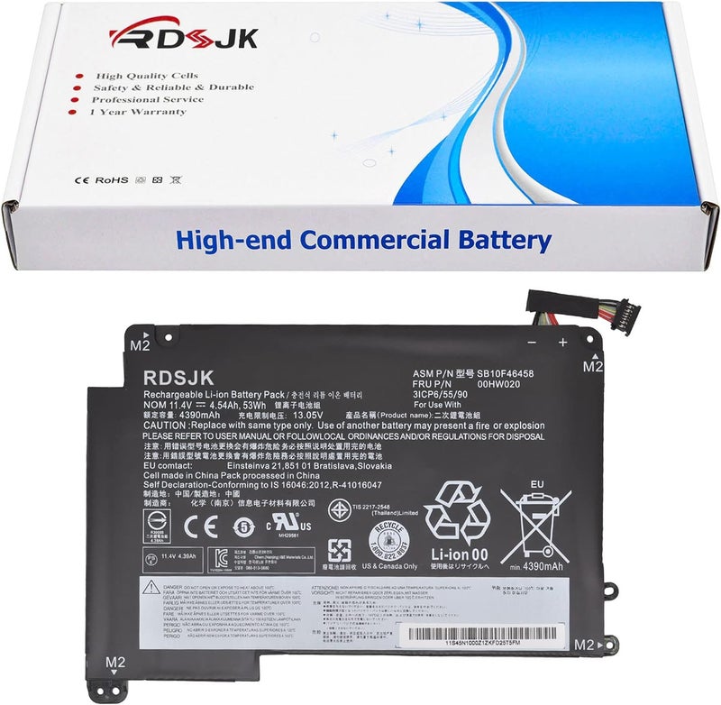 00HW020 00HW021 SB10F46458 SB10F46459 Laptop Battery for Lenovo ThinkPad Yoga 460 20EL 20EM Yoga P40 20GQ 20GR 20FY 20G 20G0 S3 Yoga 14 20DM Series 11.4V 53Wh - Image 1
