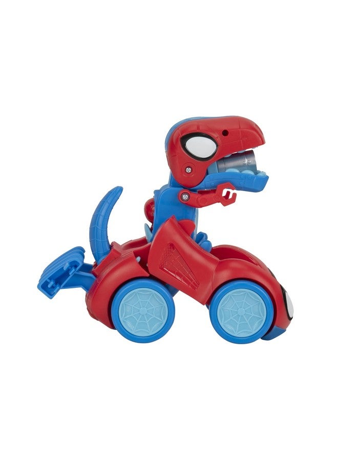 MARVEL Spidey and His Amazing Friends Spidey-Rex Racer - 8-Inch Vehicle with Sounds That Transforms from Vehicle Into Dinosaur - Image 3