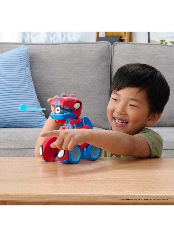 MARVEL Spidey and His Amazing Friends Spidey-Rex Racer - 8-Inch Vehicle with Sounds That Transforms from Vehicle Into Dinosaur - Image 2