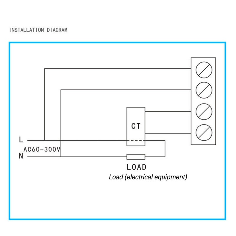AC Digital Voltmeter Ammeter Panel 100A AC60 300V Compact LCD Display Multimeter - Image 5